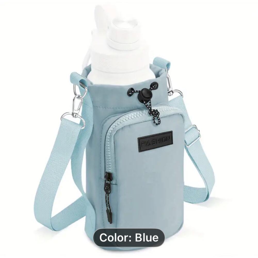 Insulated Water Bottle Bag - Durable
Neoprene Adjustable Strap, Metal Buckle New